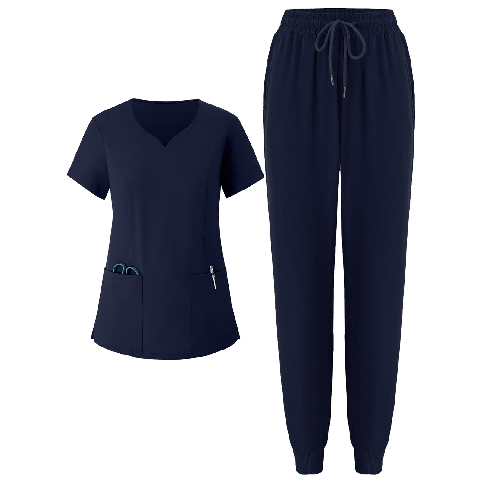 LHVUOA Scrubs Medical Uniform Women Scrubs Set Scrubs Top and Pants